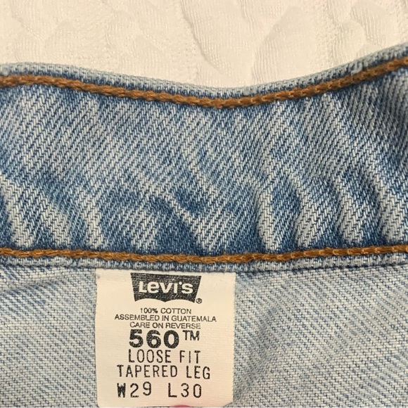 custom Levi’s 560 loose fit tapered leg cropped, distressed hem - Picture 11 of 11